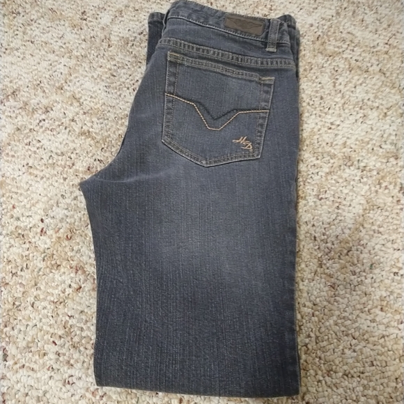 Size 8 Harley Davidson Contoured Boot Cut Stretch Black Jeans 99024-08VW Women's - Picture 2 of 16